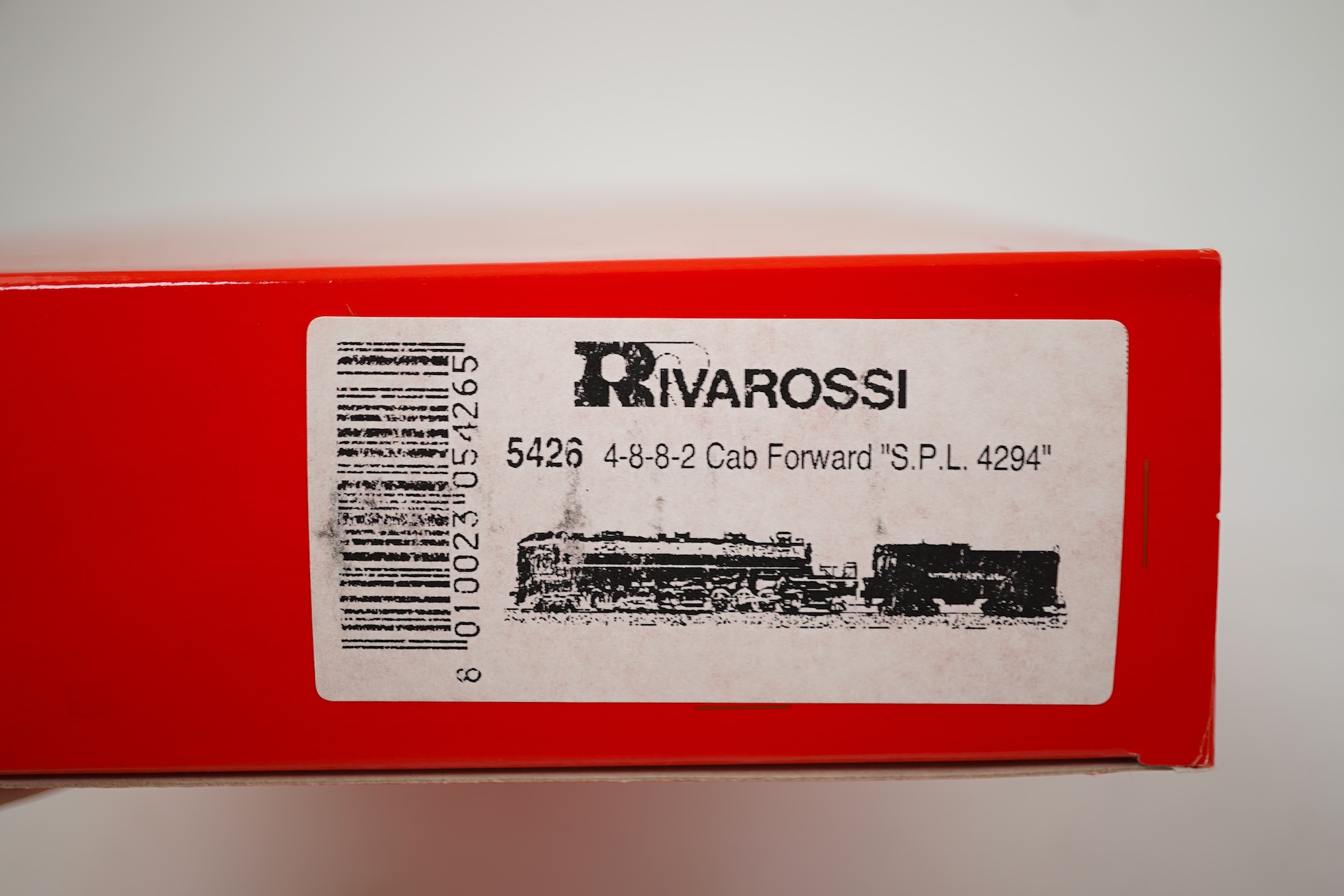 A boxed HO gauge Rivarossi (5426) model of Southern Pacific Lines S.P.L. Cab Forward, 4294, 4-8-8-2 tender locomotive, powered for two rail operation.